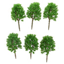 6 Pieces DIY Painted Model Trees Layout Train Landscape Railways Scenery Accessory 1:50 Scale