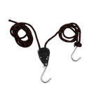 6mm x 2.5M Kayak Rope Ratchet Tie Down with Hooks Ratchet Strap Black