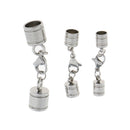 3 Pieces Stainless Steel Necklace Bracelet End Caps & Lobster Claw Clasp Finding 3 Size Making Crafts
