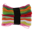 24 Pieces Multicolor Cross Stitch Cotton Embroidery Floss Thread Sewing Skeins Set DIY