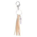 Fashionable Tassel Charms Key Charm Pendant Keychain Keyring Keyfob Phone Handbag Car Hanging Decoration Ornaments Gift Beige
