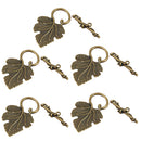 10 Set Antique Bronze Leaf Toggle Clasps Connector Charm Jewelry Finding
