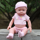 41cm Simulation Vinyl Newborn Baby Girl Doll with Pink Clothes Kid Sleeping Playmate