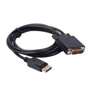 DP to DVI Cable Male to Male DisplayPort to DVI-D 24+1 Adapter Cable Support 1080P Full HD with Gold-Plated for DisplayPort Enabled Desktops/Laptops to Connect to DVI Displays 6ft