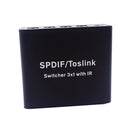 SPDIF | TOSLINK Digital Optical Audio Switcher 3x1 with Remote Control | Three Inputs to One Output EU Standard