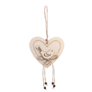 Rustic Natural Wooden Heart Bird Bowknot Wedding Party Hanging Ornament