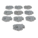 10pcs Realistically Plastic Rockery WWII Army Base Set Sand Scene Mdel Kits Toy Soldier Army Men Accessories-