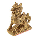 Feng Shui Brass Chi Lin/Qilin Kylin Dragon Horses Kirin Wealth Prosperity Statue for Home Decoration