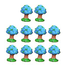 Durable Micro Landscape Resin Miniature Ornament Garden DIY Apple Tree Statue Home Garden Outdoor Decor Pack of 10PCS Blue