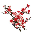 Sewing Embellishments Scrapbooking Clothes Costume DIY Lace Embroidered Venise Trim Clothes Sewing Applique Plum Blossom Red