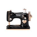 Antique Enamel Black Sewing Machine Pin Corsage Rhinestone Brooch Jewelry Clothing Accessory