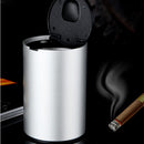 Cylinder Car Ashtray Cup Extinguishing Office Desktop Supply Novelty Silver