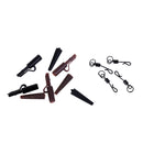 12Pcs Carp Fishing Tackle Quick Change Swivels Rig Tube Hook Lures Connector