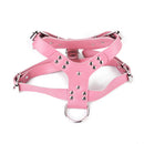 PU Leather Adjustable Chest Strap Dog Puppy Harness Safety Belt Pet Supplies Pink