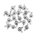 20Pcs Silver Plated Charms Clasp Connectors For Jewelry Making 17 x 9mm