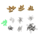 Carp Fishing Terminal Tackle 85pcs Hooks Swivels Beads Clips with Tackle Box