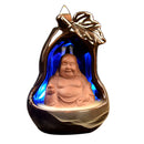 LED Changing Incense Cone Burner Ceramic Backflow Reverse Censer - Maitreya