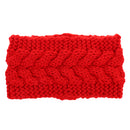 Women Girls Winter Yoga Headdress Knotted Stretchable Headband Ear Warmer Headband Headpiece Red