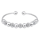 Open Bracelet with Round Ball Lucky Charms Bangle Wedding Bridal Cuff Jewelry