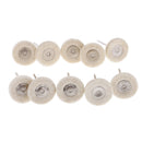 10 Pieces Soft Wool Polishing Wheel Buffing Pad Brush Polisher for Rotary Polish Drill Bit 3x25mm