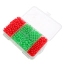 1000pcs PVC NIght Glow Fishing Beads 8 Size Mixed For Sea Fishing Rigs w/Box