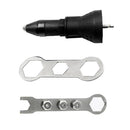 Black 6.35mm Shank Electric Rivet Nut Gun Cordless Riveting Drill Adapter Attachment Tool 4 Nozzle (1.8 mm, 2.2 mm, 2.8 mm, 3.2 mm)