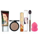 Cosmetic Set Foundation Highlighter Stick Concealer Cream Sponge Puff Brush