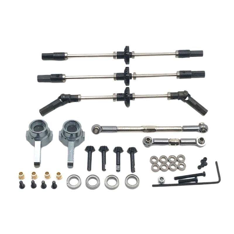 Upgrade Bridge Axle Set for WPL B16 B36 Q60 1:16 RC Truck Car Steering Hub and
