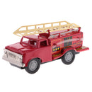 Tin Die-cast Ladder Truck Inertia Friction Vehicle Model for Kids Toy Gift