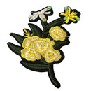 DIY Embroidered Yellow Flower Patch For Cloth Sewing Applique Embellishment