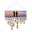 Lovers In Hand Birthday Planner Calendar Board Wooden Sign Reminder Plaque