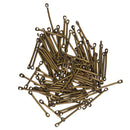 100x Metal Straight Bar Connectors Beads Charms Jewelry DIY Making Findings