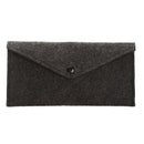 Handmade Wool Felt Glasses Case Eyeglasses Sunglasses Button Case Box Holder Pen Pouch Black