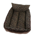 Leopard Print Pet Sofa Lounger Bed for Cats, Puppies and Small Medium Dogs