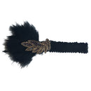 Vintage Women Ladies Black Feather Bead Leaf Sequins Flapper Headband 1920s Great Gatsby Dance Party Prom Costume Headdress