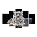 5PCS/Set Canvas Painting for Home Bedroom Cafe Hotel Room Wall Art Wall Decor Paintings White Tiger Print Charms 20*30/40/50cm