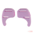 100 Pairs Comfortable Soft Silicone Anti Slip Eye Glasses Ear Hooks Grip Holder Kids Children Sports Accessory Purple
