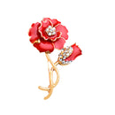 Glitter Rhinestone Flower Design Pin Brooch Elegant Lady Decorations