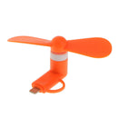 Orange USB Cooling Fan Mini Cooler Portable For Mobile Phone PC Desktop Fan
