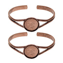 2 Pieces 20mm Retro Bangle Settings Cuff Bracelet Cabochon Base Cameo Bezel Tray