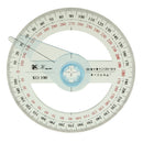 All Circular 10 cm Plastic 360 Degree Protractor Pointer Ruler Angular Viewer Swing Arm School Office Supplies