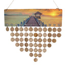 Wooden Bridge Theme Birthday Planner Calendar Board Wooden Reminder Plaque