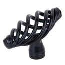 Set Of Twist Cage Cabinet Door Window Cupboard Knob With Mounting Screw Black