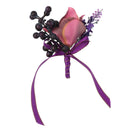 Wedding Groom Bride Bridesmaid Boutonniere Corsage Flower Wrist Flower Brooch Pin Ribbon Charms
