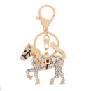 Fashionable Crystal Horse Charms Pendant Keyring Keychain Handbag Purse DIY Car Key Decor Ornaments