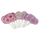 Pack of 30 It's a Girl Happy Valentine Cake Topper Baby Announcement Cupcake Picks