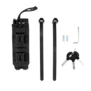 Portable Folding Bike Lock Black With Rack High Security Bicycle Lock