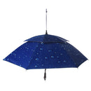 Outdoor Umbrella Hat Head Cap Brolly Fishing Camping Hiking W Blue Silver