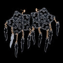 Transparent Drop Long Elegant Design Acrylic Jewelry Star Pattern Earrings