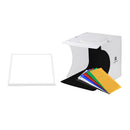 37W Portable Table Top Photo Studio Box LED Lighting Tent Softbox Bottom Shadowless Lighting Kit 20x20cm with Light Guide Plate & 6 Backdrops